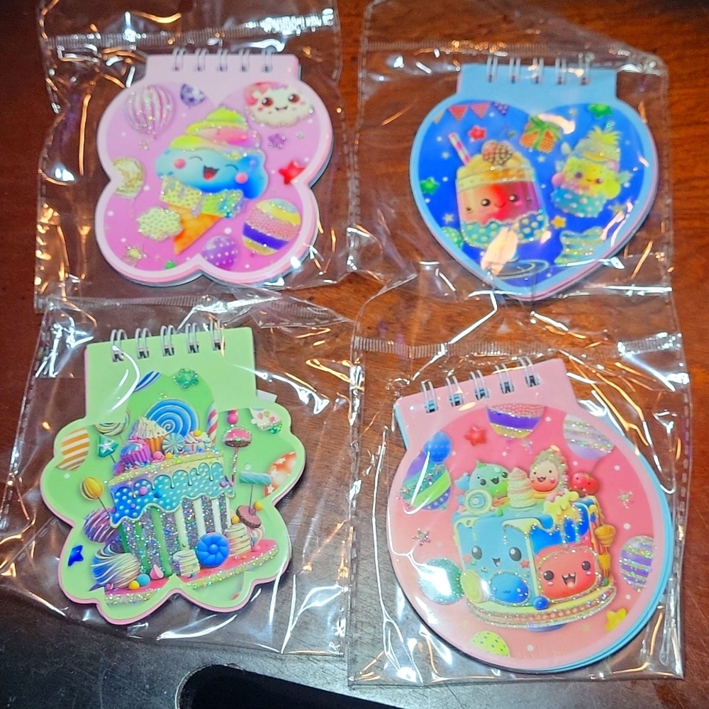 4 PC Ice Cream Spiral Notebooks